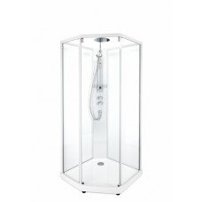 SHOWERAMA 10-5 Comfort передние стенки и дверь к душевой пятиугловой кабине 100*100см, белый профиль/прозрачное стекло
