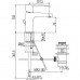 Змішувач для умивальника TRES FLAT 20410301