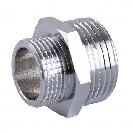 Ниппель SOLOMON 1/2"х1" НН хром 8208