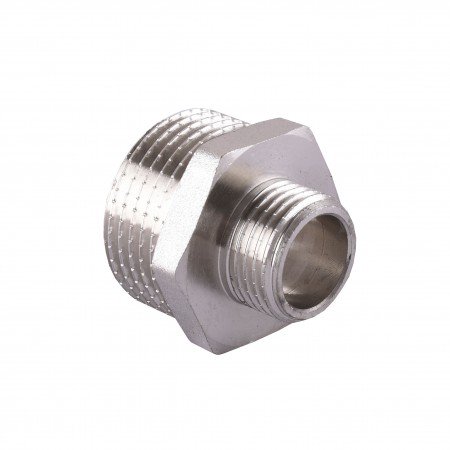 Ніпель SOLOMON 1 1/2"х3/4" ПН нікель 8208