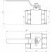 Кран кульовий прямий PROFESSIONAL 2" ВВ КР QP151 PN40 Кран кульовий прямий PROFESSIONAL 2" ВВ КР QP151 PN40