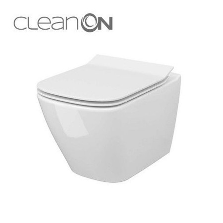 CET Cersanit В220 CITY SQUARE CLEAN ON подвесной с крышкой дюропласт лифт