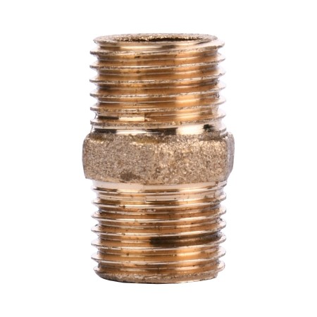 Ниппель латунь 1/4″ Наружная-Наружная 542Б