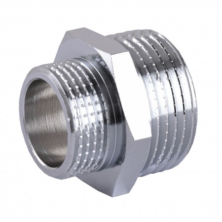 Ниппель SOLOMON 3/4"х1" НН хром 8208