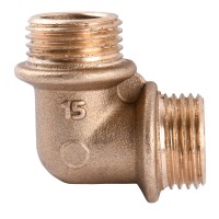 Угольник латунь 1/2″ Наружная- Наружная А0113А