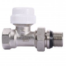 Кран радиаторный прямой ECO Technology ECO5028 1/2 "под термоголовку с уплотнителем