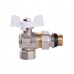 Кран шаровый угловой с американкой PROFESSIONAL QP004 PN40 1/2" антипротечка БЕЛАЯ БАБОЧКА
