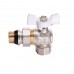 Кран шаровый угловой с американкой PROFESSIONAL QP004 PN40 1/2" антипротечка БЕЛАЯ БАБОЧКА