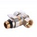 Кран кульовий кутовий з американкою PROFESSIONAL QP004 PN40 1/2" антипротечка БІЛИЙ МЕТЕЛИК Кран кульовий кутовий з американкою PROFESSIONAL QP004 PN40 1/2" антипротечка БІЛИЙ МЕТЕЛИК