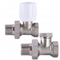 Краны радиаторные прямие ECO Technology 1/2" подача + обратка ECO5106 ECO5108