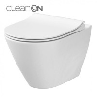 CET Cersanit 743 CITY OVAL CLEAN ON подвесной с крышкой SLIM дюропласт лифт