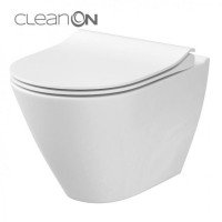 CET Cersanit 743 CITY OVAL CLEAN ON подвесной с крышкой SLIM дюропласт лифт