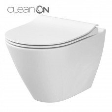 CET Cersanit 743 CITY OVAL CLEAN ON підвісний з кришкою SLIM  дюропласт ліфт