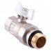 Кран кульовий прямої з американкою PROFESSIONAL QP_003 PN40 3/4" антипротечка БІЛИЙ МЕТЕЛИК Кран кульовий прямої з американкою PROFESSIONAL QP_003 PN40 3/4" антипротечка БІЛИЙ МЕТЕЛИК