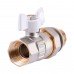 Кран кульовий прямої з американкою PROFESSIONAL QP_003 PN40 3/4" антипротечка БІЛИЙ МЕТЕЛИК Кран кульовий прямої з американкою PROFESSIONAL QP_003 PN40 3/4" антипротечка БІЛИЙ МЕТЕЛИК