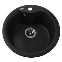 Гранитная мойка ORTA черный 485
