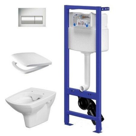 CET B207 ИНСТ СИС-МА AQUA 02 MECH  подв. унитаз CARINA CLEAN ON  дюр. лифт кнопка  PRESTO хром блеск