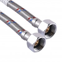 Шланг нержавіюча сталь ECO FIX 1/2"х1/2" ВВ 0,4 м. EPDM