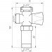 Кран вентильный для стиральной машины PROFESSIONAL 3/4"x3/4"x3/4"с удлинителем NV-QP170