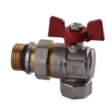 Кран кульовий кутовий з американкою WATERVALVE Q003 3/4" NV-V344 3/4" BH