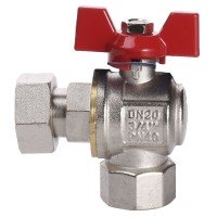Кран кульовий кутовий з накидною гайкою SOLOMON 3/4" ВВ PN40 160401