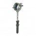 Хомут в сборе CR  1 1/2" (47-53мм) с винтом-шурупом 8*100 и дюбелем в уп., серый