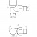 Кран вентильный угловой с американкой SOLOMON 1/2" CHROM 1844 п/ключ Кран вентильный угловой с американкой SOLOMON 1/2" CHROM 1844 п/ключ