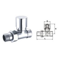 Кран вентильный прямой с американкой SOLOMON 3/4" CHROM 1864 п/ключ