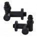 Набір Кран вентільний кутовий з американка SOLOMON LUX 1/2" 7777_TEN (2шт.) BLACK Набір Кран вентільний кутовий з американка SOLOMON LUX 1/2" 7777_TEN (2шт.) BLACK