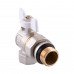 Кран кульовий кутовий з американкою PROFESSIONAL QP004 PN40 3/4" антипротечка БІЛИЙ МЕТЕЛИК Кран кульовий кутовий з американкою PROFESSIONAL QP004 PN40 3/4" антипротечка БІЛИЙ МЕТЕЛИК