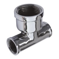Тройник SOLOMON 1/2"х1"х1/2" ВВВ хром 8202