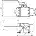 Кран шаровый прямой PROFESSIONAL 3/4" НВ КР PN40 QP152