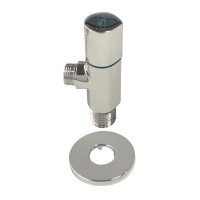 Кран полуоборотный угловой с цангой SOLOMON 1/2"x3/8" 9082