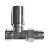 Кран вентильный прямой с американкой PROFESSIONAL 1/2" CHROM Q-026 вент