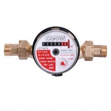 Лічильник гарячої води Gidrotek E-T 1,6 U 1/2со штуцером (110мм)