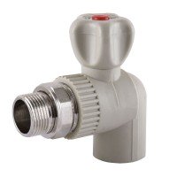 Кран радіаторний кутовий Vsplast PPR ф20x1/2″ 2026 Кран радіаторний кутовий Vsplast PPR ф20x1/2″ 2026
