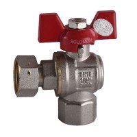 Кран шаровый угловой с накидной гайкой SOLOMON 1/2" ВВ PN40 160401