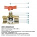 Кран шаровый с фильтром для водомера SOLOMON 1/2" 8031