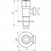Кран шаровый угловой Professional 1/2"X3/4" NV-QP888