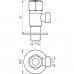 Кран шаровый угловой Professional 1/2"X1/2" NV-QP888м