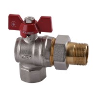 Кран кульовий кутовий з американкою SOLOMON 1/2" ПОСИЛЕНИЙ B1043