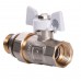Кран шаровый прямой с американкой PROFESSIONAL QP_003 PN40 1/2" антипротечка БЕЛАЯ БАБОЧКА