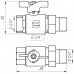 Кран кульовий прямої з американкою SELBA 1/2" КБ SL1509