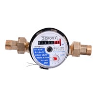 Счетчик холодной воды Gidrotek E-T 1,6U 1/2со штуцером (110мм) Счетчик холодной воды Gidrotek E-T 1,6U 1/2со штуцером (110мм)