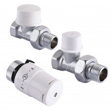 Набор Краны радиаторные прямые ARCO 1/2" подача + обратка + термоголовка KCT02 М30 Набор Краны радиаторные прямые ARCO 1/2" подача + обратка + термоголовка KCT02 М30
