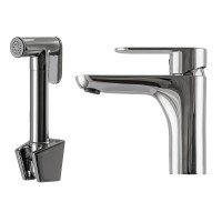 Змішувач для умивальника TOPAZ BARTS TB 07206-H36 гігієнічний зі стоп-лійкою вмонтований клапан
