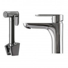 Змішувач для умивальника TOPAZ BARTS TB 07206-H36 гігієнічний зі стоп-лійкою вмонтований клапан