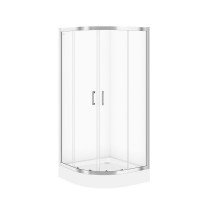 Душевая кабина полукруглая BASIK 90x90x185 прозрачное стекло
