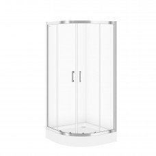 Душевая кабина полукруглая BASIK 90x90x185 прозрачное стекло