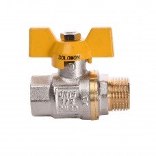 Кран кульовий прямий SOLOMON 1/2" НВ ЖБ PN40 B1008